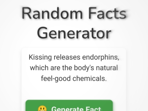Random Facts generator With Ai